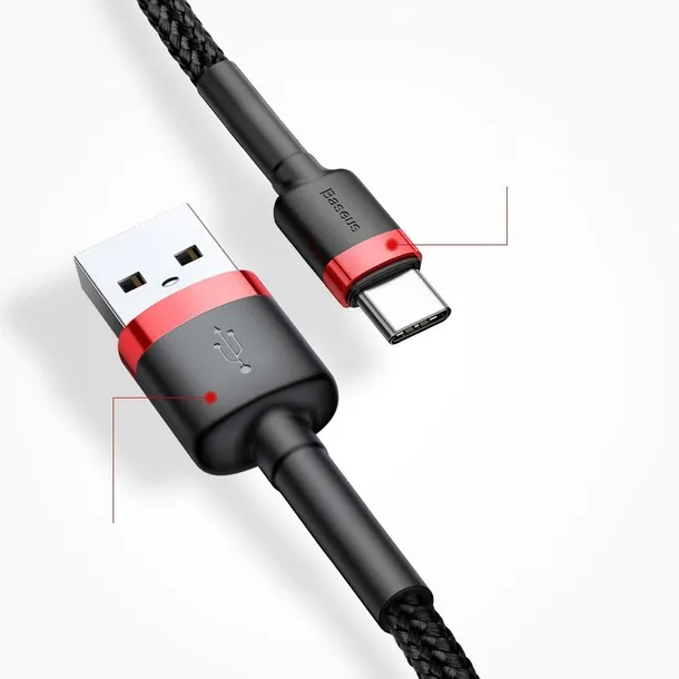 baseus-cafule-cable-kabel-przewod-usb-usb-c-qc3-0-2a-3m-stan-nowy-konstrukcja-oplot