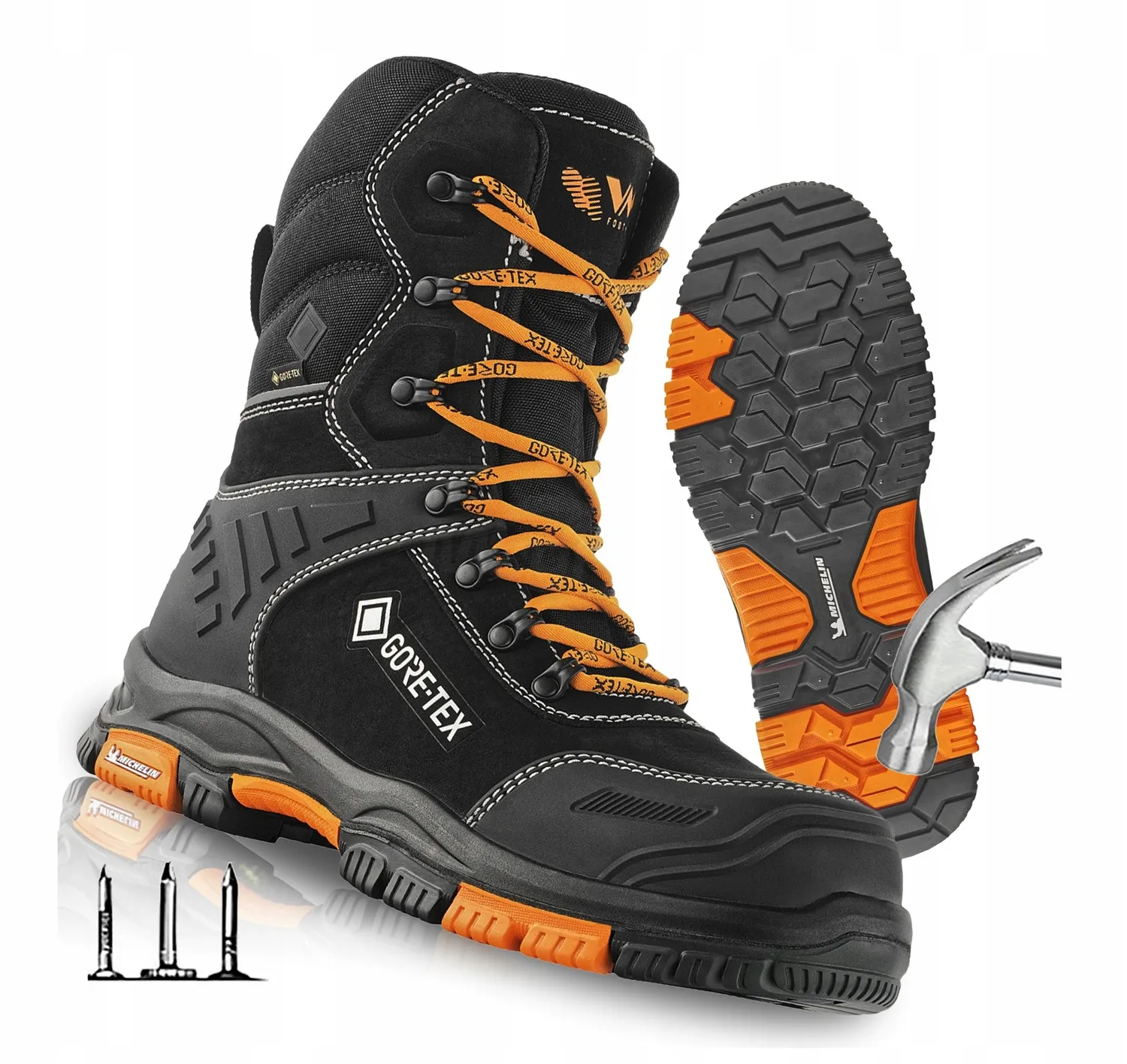 ウォームアップウェア Michelin Earthmover 20-Year Anniversary Buty Robocze Wysokie Ochronne Męskie Gore-Tex Michelin VM UTAH S7L