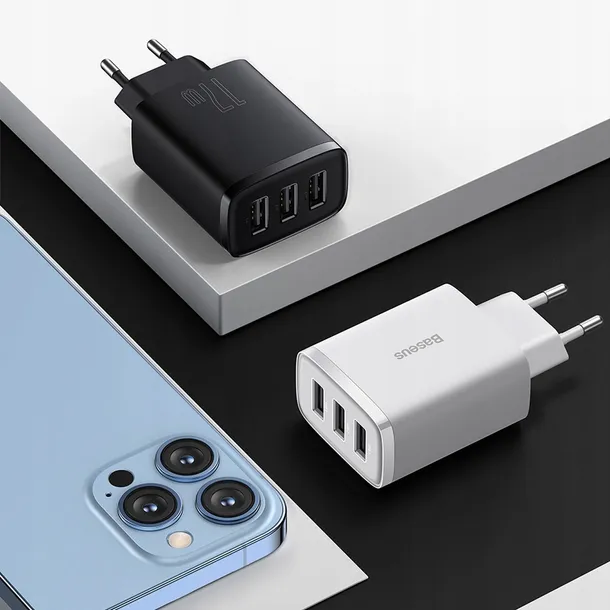 baseus-compact-ladowarka-sieciowa-3x-usb-17w-stan-nowy-kolor-czarny