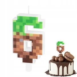 swieczka-urodzinowa-cyferka-6-z-motywem-gry-klocki-cyfra-na-impreze