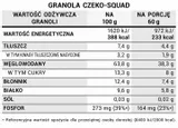 granola-czeko-squad-wyprzedaz-receptury-cechy-dodatkowe-ekologiczne-niesiarkowane-niski-indeks-glikemiczny-niskotluszczowe-wegetarianskie-weganskie-wysoka-zawartosc-blonnika
