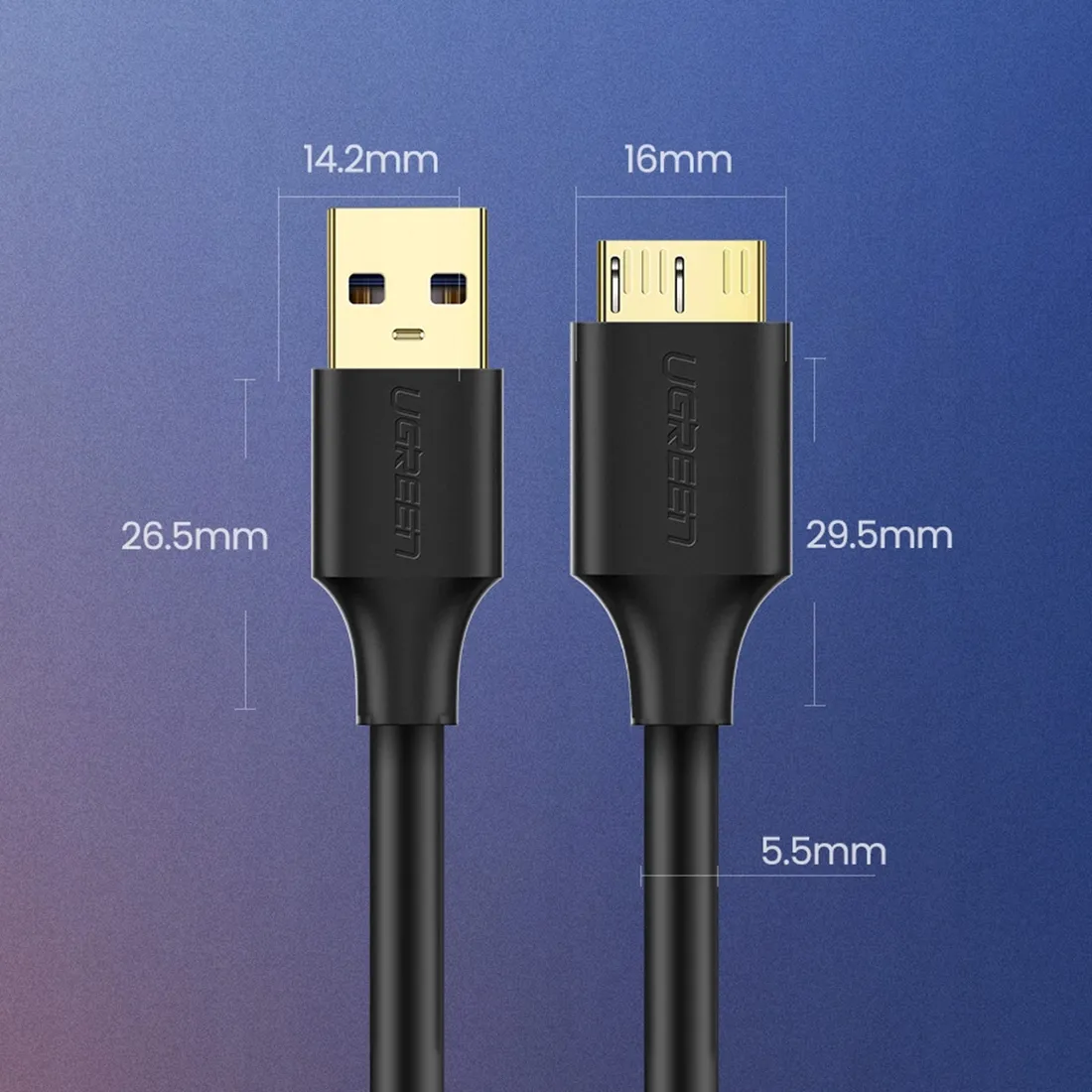 kabel-ugreen-us130-10843-usb-a-3-0-micro-usb-b-2m-czarny-stan-nowy