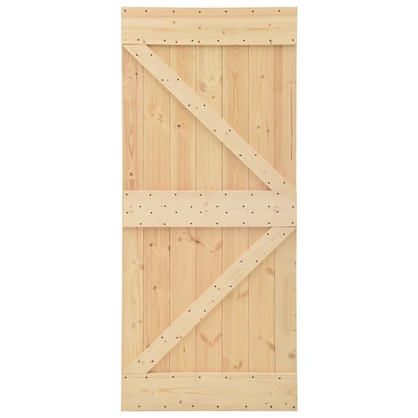 Drzwi, 100x210 cm, lite drewno sosnowe