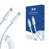 kabel-3mk-hyper-silicone-cable-usb-c-usb-c-60w-3a-bialy