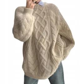 sweter-damski-gruby-cieply-over-size-pleciony-bezowy
