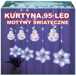 sople-kurtyna-95-led-motywy-lampki-swiateczne-sniezynka-balwan-na-choinke