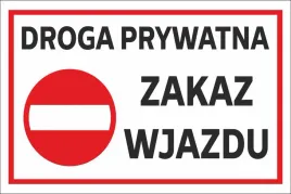 naklejka-droga-prywatna-zakaz-wjazdu-30x20-cm