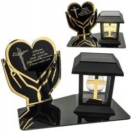 statuetka-na-cmentarz-grob-duza-zlote-rece-serce-nagrobna-znicz-solarny
