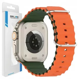 beline-pasek-do-apple-watch-silicone-waves-38-40-41mm-do-zielono-pomaranczo