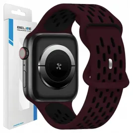 beline-pasek-apple-watch-new-sport-silicone-42-44-45-49mm-bordowo-czarny-w