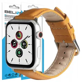 beline-pasek-do-apple-watch-leather-42-44-45-49mm-jasnobrazowy-skorzany