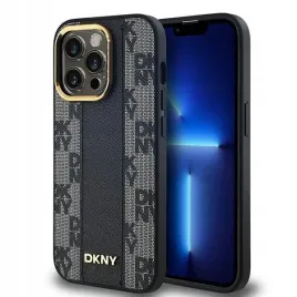 etui-dkny-leather-checkered-mono-pattern-magsafe-na-iphone-14-pro-czarne