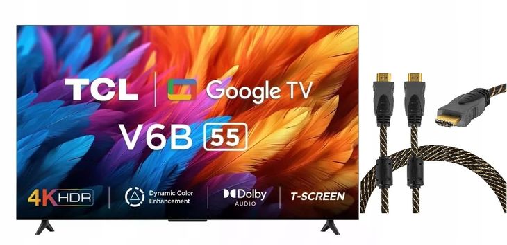 Telewizor TCL 55V6B LED 4K UHD kabel HDMI