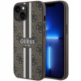 etui-guess-4g-printed-stripes-magsafe-na-iphone-14-brazowe