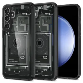 etui-spigen-ultra-hybrid-na-samsung-galaxy-s23-fe-ciemnoszare-wzor-zero