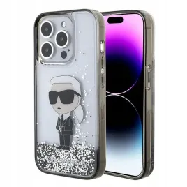 etui-karl-lagerfeld-liquid-glitter-ikonik-do-iphone-15-pro-przezroczyste