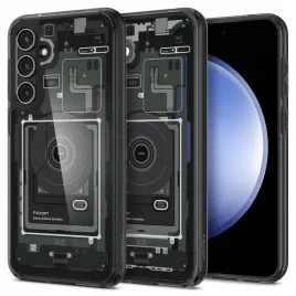 etui-spigen-ultra-hybrid-na-samsung-galaxy-s23-fe-ciemnoszare-wzor-zero