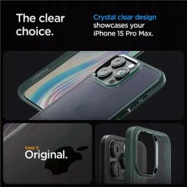 etui-spigen-ultra-hybrid-na-iphone-15-pro-max-ciemnozielone