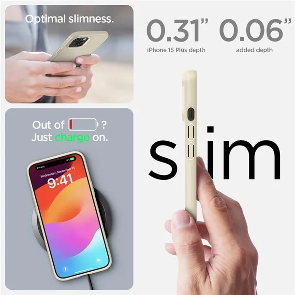 etui-spigen-thin-fit-na-iphone-15-plus-bezowe-funkcje-ladowanie-indukcyjne-pochlanianie-wstrzasow