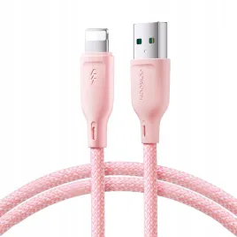 kabel-joyroom-multi-color-series-s-a34-usb-a-lightning-3a-1m-rozowy