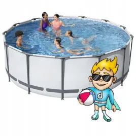 basen-stelazowy-ogrodowy-duzy-okragly-11w1-szaro-srebrny-427x427x122-cm