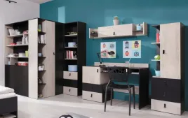 mebloscianka-planet-w3-z-biurkiem-czarny