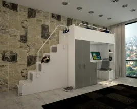 lozko-pietrowe-jednoosobowe-kiki4-max-schodki-90x200-fronty-grafitowe