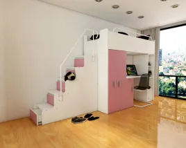 lozko-pietrowe-kiki4-max-90x200-schodki-rozowy