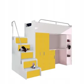 lozko-pietrowe-kiki4-max-90x200-z-biurkiem-zolty