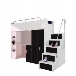 lozko-pietrowe-kiki4-max-90x200-z-biurkiem-czarne