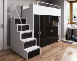 lozko-pietrowe-kiki-2-80x190-ze-schodkami-i-szafami-rozne-kolory-polysk