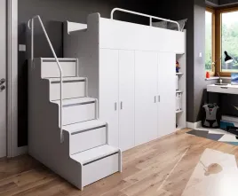 lozko-pietrowe-kiki-2-z-szafami-i-schodkami-80x190-cm-bialy-mat