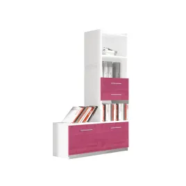 regal-raj-1-z-szufladami-85-cm-fronty-rozowy-polysk