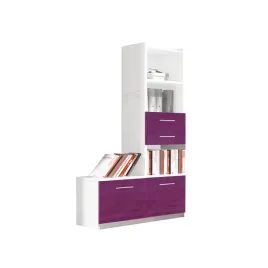 regal-raj-1-z-szufladami-85-cm-fronty-fioletowy-polysk