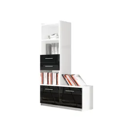 regal-raj-1-z-szufladami-85-cm-fronty-czarny-polysk