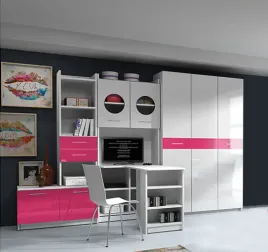 meble-mlodziezowe-raj-1a-z-biurkiem-naroznym-fronty-rozowy-polysk
