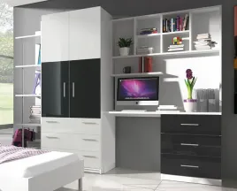 meble-mlodziezowe-raj-3a-mini-z-biurkiem-z-nadstawka-czarny-polysk