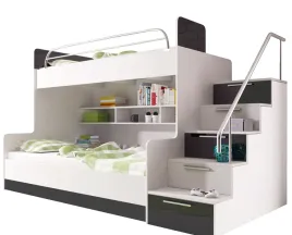 lozko-pietrowe-raj-2-beta-z-dluga-barierka-dwa-stelaze-czarny-polysk