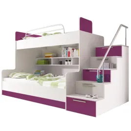 lozko-pietrowe-ze-schodkami-raj-2-dwuosobowe-bialo-fioletowy-polysk