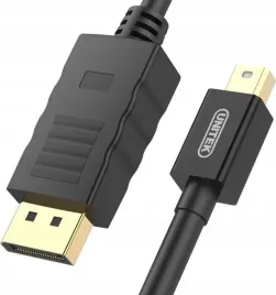 kabel-unitek-minidisplayport-3-0m-displayport-1-2-czarny-blyszczacy