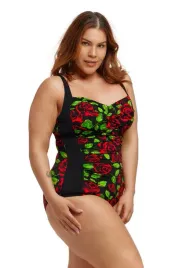 stroj-do-plywania-z-miseczkami-funkita-black-rose-ruched-18-uk40-xxl