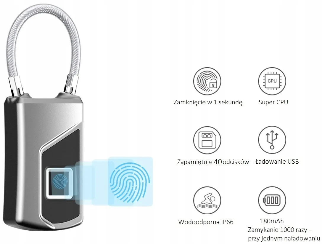 klodka-odcisk-palca-inteligentna-dotyk-app-usb-stan-nowy