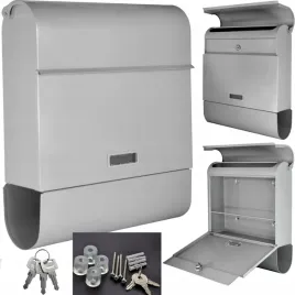 skrzynka-na-listy-gazety-poczte-c4-duza-pocztowa-szara-srebrna-3-klucze