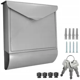 skrzynka-na-listy-pocztowa-z-gazetnikiem-duza-c4-premium-srebrna-3-klucze