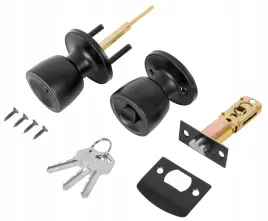 galka-drzwiowa-z-zamkiem-kluczem-blokada-czarny-mat-3-klucze