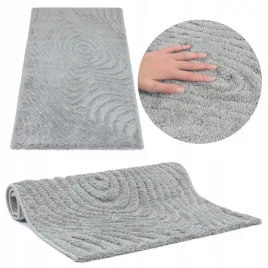 dywan-chodnik-szary-do-przedpokoju-sypialni-dwupoziomowy-3d-boho-60x100cm