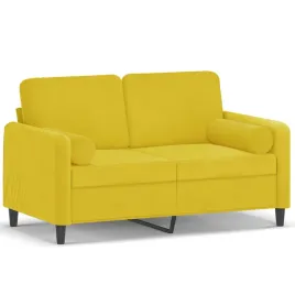 2-osobowa-sofa-z-poduszkami-zolta-120-cm-aksamit