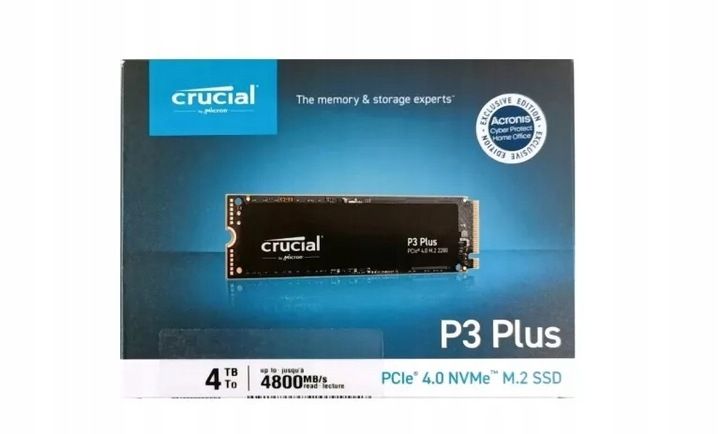 DYSK SSD CRUCIAL P3 PLUS 4TB GEN4 2280 PCIe Gen4 NVMe 4TB CT4000P3PSSD801