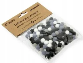 dekoracje-penword-pompony-1cm-mix-czarny-120szt