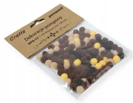 dekoracje-penword-pompony-1cm-mix-brazowy-120szt